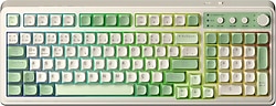 Aula S99 Retro Yeşil RGB %96 Kablolu/Kablosuz Oyuncu Klavyesi