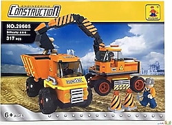 Ausini Construction Kamyon ve Kepçeli İnşaat Set 317 Parça 29605