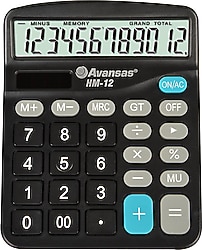 Avansas HM-12 12 Haneli Hesap Makinesi