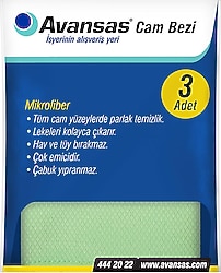 Avansas Mikrofiber Cam Bezi 3'lü