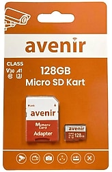 Avenir AV-SD128 Class 10 U3 A1 V30 128 GB Micro SD Kart