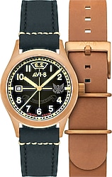 AVI-8 Flyboy Eagle Squadron Automatic Bronze 85th Limited Edition AV-4145 Erkek Kol Saati