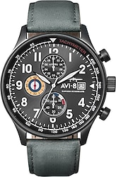 AVI-8 Hawker Hurricane Classic Chronograph AV-4011-0D Açık Mavi Erkek Kol Saati