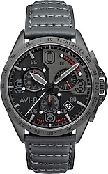 AVI-8 P-51 Mustang Blakeslee Chronograph AV-4077-03 Deri Kordon Gri Erkek Kol Saati