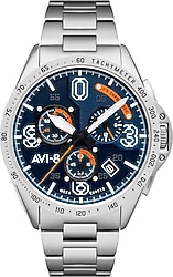 AVI-8 P-51 Mustang Blakeslee Chronograph AV-4077-22 Çelik Kordon Erkek Kol Saati