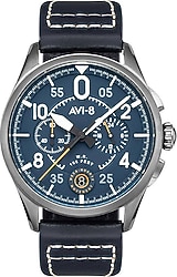 AVI-8 Spitfire Lock Chronograph AV-4089-04 Mavi Erkek Kol Saati