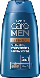 Avon Care Men Essential 3'ü 1 Arada Şampuan Saç Kremi ve Vücut Şampuanı 200 ml
