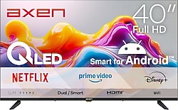 Axen AX40QLEDM-A14S Full HD 40" 102 Ekran Uydu Alıcılı Android Smart QLED TV