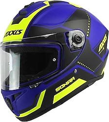 Axxis Draken S Sonar Mat Mavi Full Face Motor Kaskı