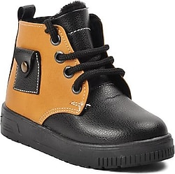 Ayakmod Arz 2301003-B Siyah-Camel Kürklü Bebek Bot