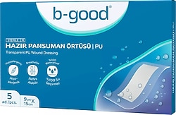 B-Good Şeffaf Hazır Pansuman 9x15 cm 5'li Yara Örtüsü