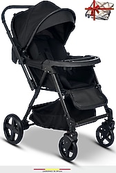 Baby Home 810 XTI Siyah Çift Yönlü Bebek Arabası