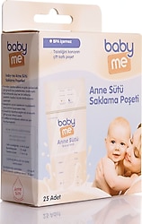 Baby&Mom 25'li Süt Saklama Poşeti