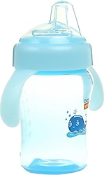 Baby Plus Antikolik Akıtmaz Kulplu PP 240 ml Mavi Bardak