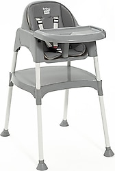 Baby Plus Multi Masalı Gri Mama Sandalyesi