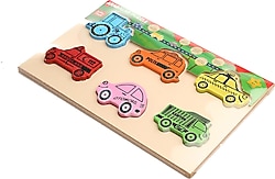 Baby&Toys Ahşap Arabalar Puzzle