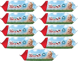 Baby Turco Klasik 90 Yaprak 9'lu Paket Islak Havlu Mendil