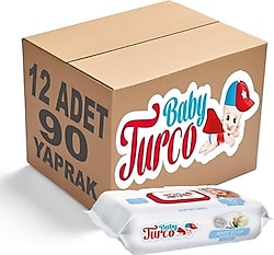 Baby Turco Beyaz Sabun Kokulu 90 Yaprak 12'li Paket Islak Mendil