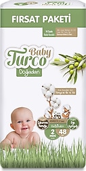 Baby Turco Doğadan 2 Numara Mini 48'li Bebek Bezi