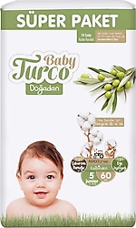 Baby Turco Doğadan 5 Numara Junior 60'lı Bebek Bezi