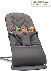 BabyBjörn Bliss Woven Petal Cotton Anthracite Oyuncaklı Ana Kucağı