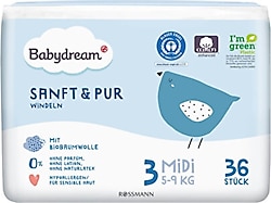 Babydream Soft&Pure 3 Beden 36'lı Bebek Bezi