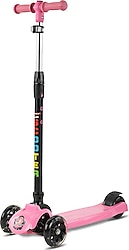 Babyhope Power JY-H01 Pembe 3 Tekerlekli Işıklı Çocuk Scooter