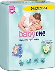 Babyone 3 Beden Midi 32'li Bebek Bezi