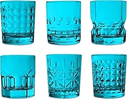 Baci Milano Crystal Touch Mavi 300 ml 6'lı Bardak Seti