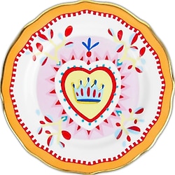 Baci Milano Mamma Mia Kalp Desenli 16 cm Tatlı Tabağı