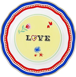 Baci Milano Mamma Mia Love Yazılı 22 cm Tabak