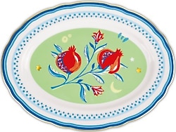 Baci Milano Mamma Mia Nar Desenli 34x25 cm Oval Servis Tabağı