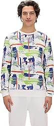 Bad Bear Flame 24.02.12.017-C04 Beyaz Erkek Sweatshirt