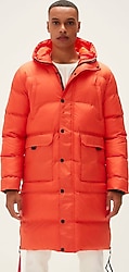 Bad Bear Goose Tail 22.02.15.001-C38 Kapüşonlu Turuncu Erkek Şişme Mont