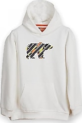 Bad Bear Mono 24.06.12.009-C04 Kapüşonlu Beyaz Çocuk Sweatshirt