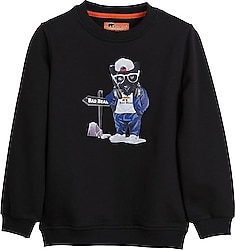 Bad Bear Panther 24.06.12.006-C01 Siyah Çocuk Sweatshirt