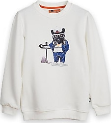 Bad Bear Panther 24.06.12.006-C04 Beyaz Çocuk Sweatshirt