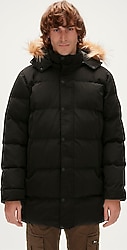 Bad Bear Pathfinder 20.02.13.001-C01 Kapüşonlu Kürklü Siyah Erkek Parka