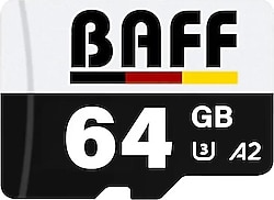 Baff UHS-I U3 A2 V30 64 GB Micro SD Kart