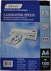 Bafix A4 125 Micron 216x303 mm 100'lü Laminasyon Filmi