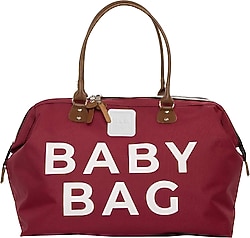 Bagmori Baby Bag Baskılı Bordo Bebek Bakım Çantası