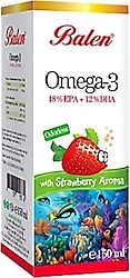 Balen Omega 3 Çilek Aromalı 150 ml Şurup