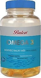 Balen Omega 3 Norveç Balık Yağı 1380 mg 200 Kapsül