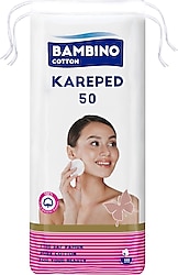 Bambino Cotton 50'li Kare Makyaj Temizleme Pedi