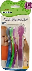 Bambino Uzun Saplı Beslenme Kaşığı 4'lü Set