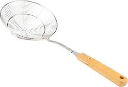 Bambum Ladle 14 cm Bambu Saplı Tel Kevgir