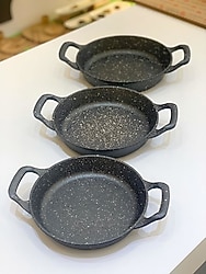 Bambum Majör 3'lü 18-20-22 cm Döküm Granit Sahan Set