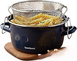Bambum Nostalji Gri 22 cm Kızartma Tenceresi
