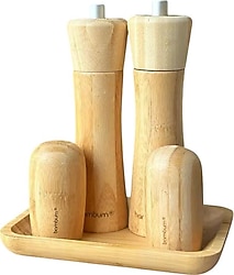 Bambum Verdure Standlı 5 Parça Değirmenli Baharat Takımı
