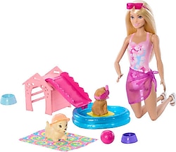 Barbie Köpekçikle Havuz Partisi Oyun Seti JBF35